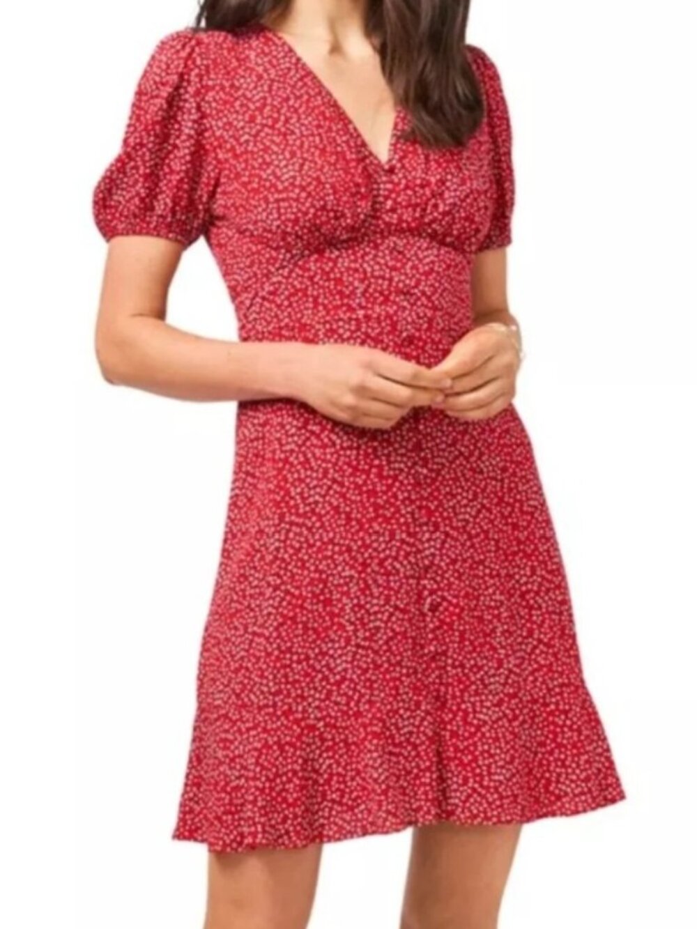 1. STATE WOMEN'S FLORAL V-NECKLINE DRESS (SIZE XL)